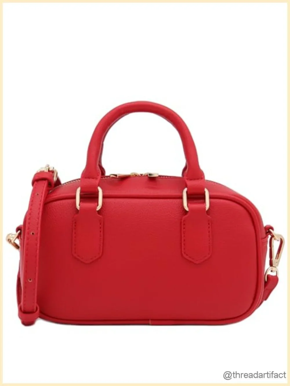 Mini PU Leather Satchel Crossbody Purse Top Handle Bag